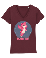 Iubire cu ursuleț - v3 Tricou mânecă scurtă guler V Damă Evoker