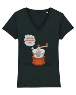 Simt că mă macină ceva Tricou mânecă scurtă guler V Damă Evoker