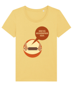 Simt că mă frământă ceva Tricou mânecă scurtă guler larg fitted Damă Expresser