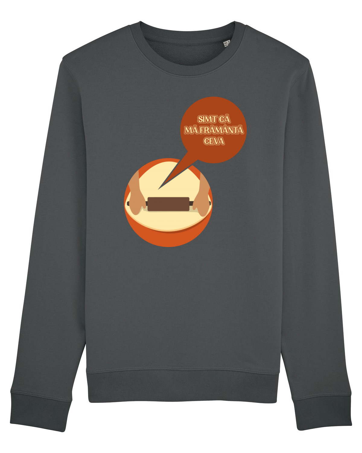 Bluză mânecă lungă Unisex Rise Anthracite