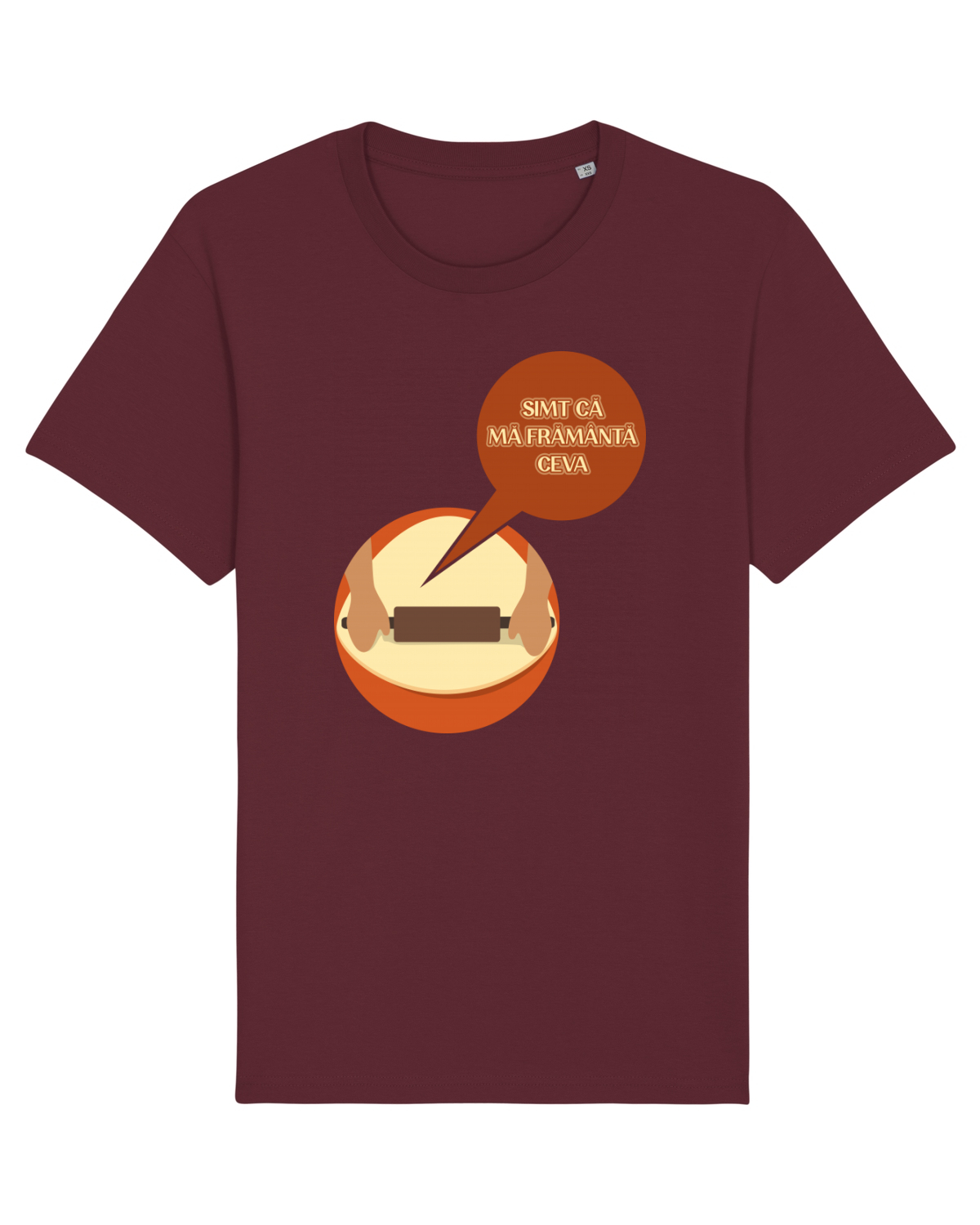 Tricou mânecă scurtă Unisex Rocker Burgundy