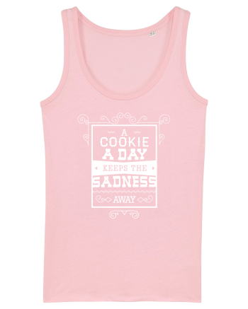 A Cookie A Day Keeps The Sadness Away Cotton Pink