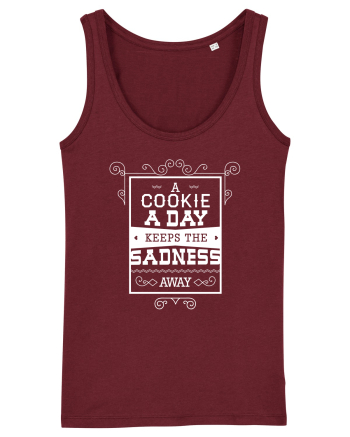 A Cookie A Day Keeps The Sadness Away Burgundy
