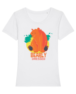 Bearly Dressed Tricou mânecă scurtă guler larg fitted Damă Expresser