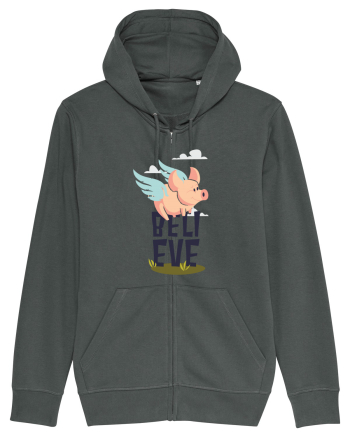 Believe Flying Pig Anthracite