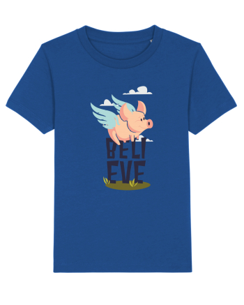 Believe Flying Pig Majorelle Blue