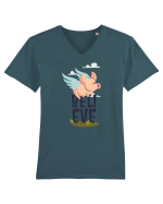 Believe Flying Pig Tricou mânecă scurtă guler V Bărbat Presenter