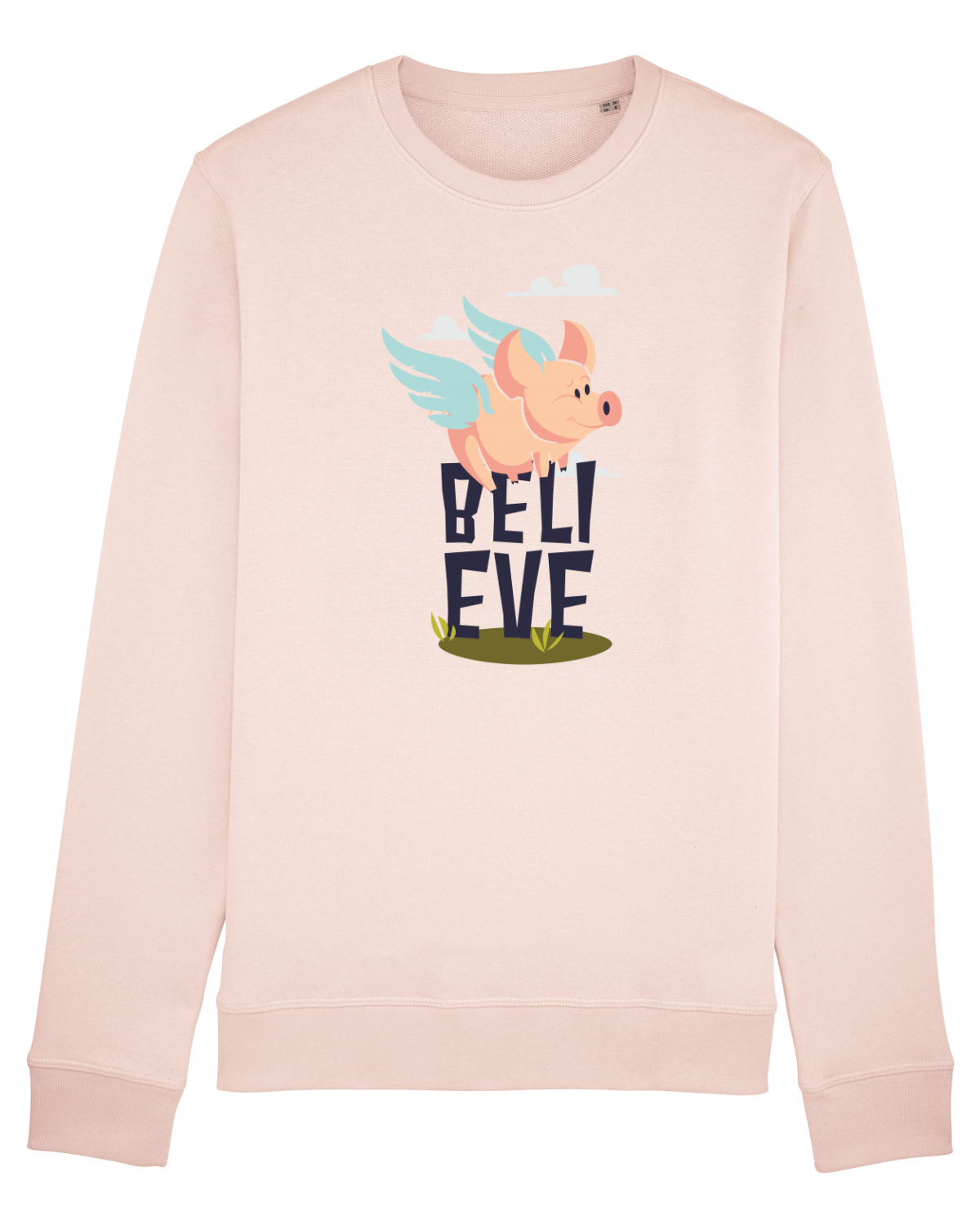 Bluză mânecă lungă Unisex Rise Candy Pink