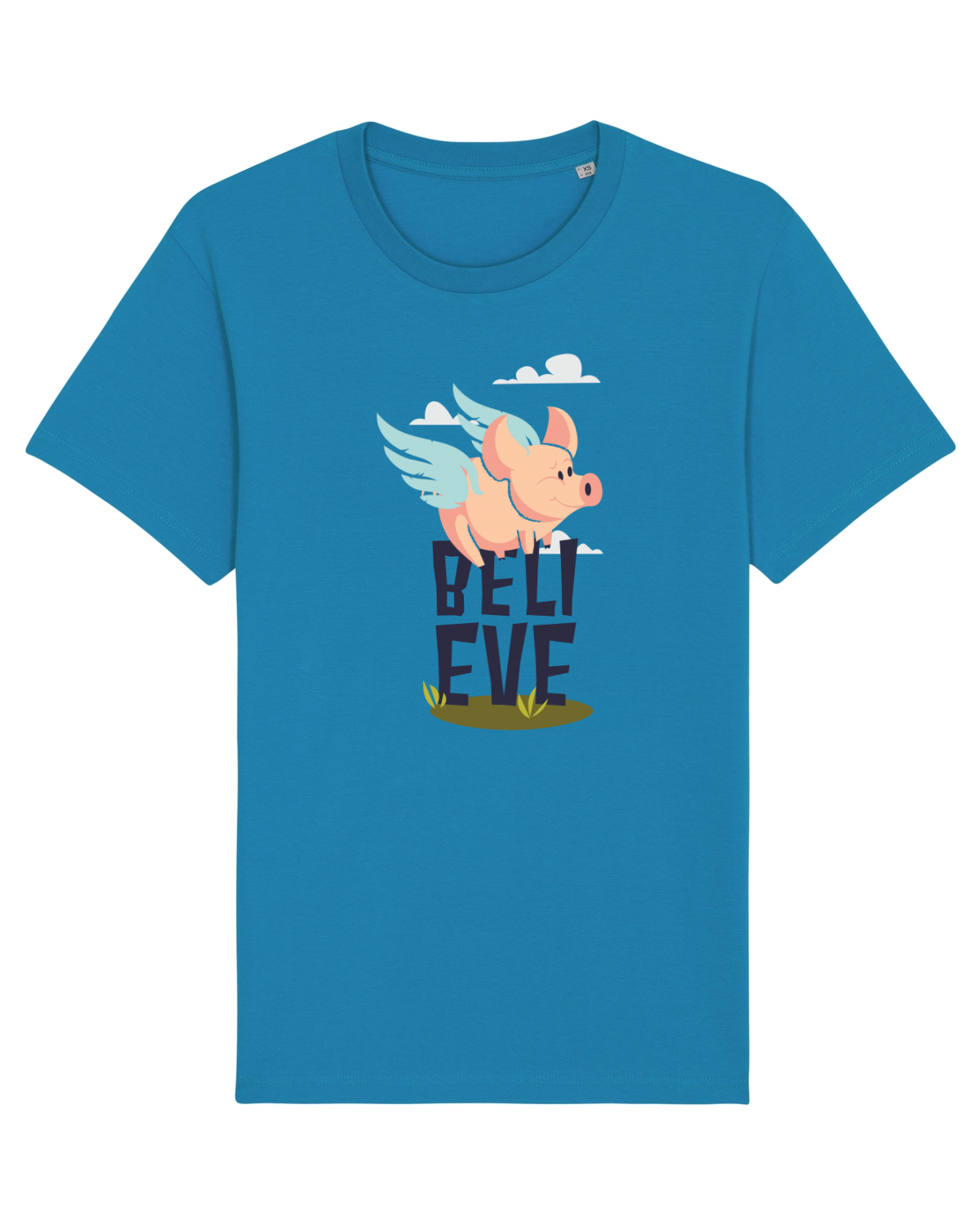 Tricou mânecă scurtă Unisex Rocker Azur