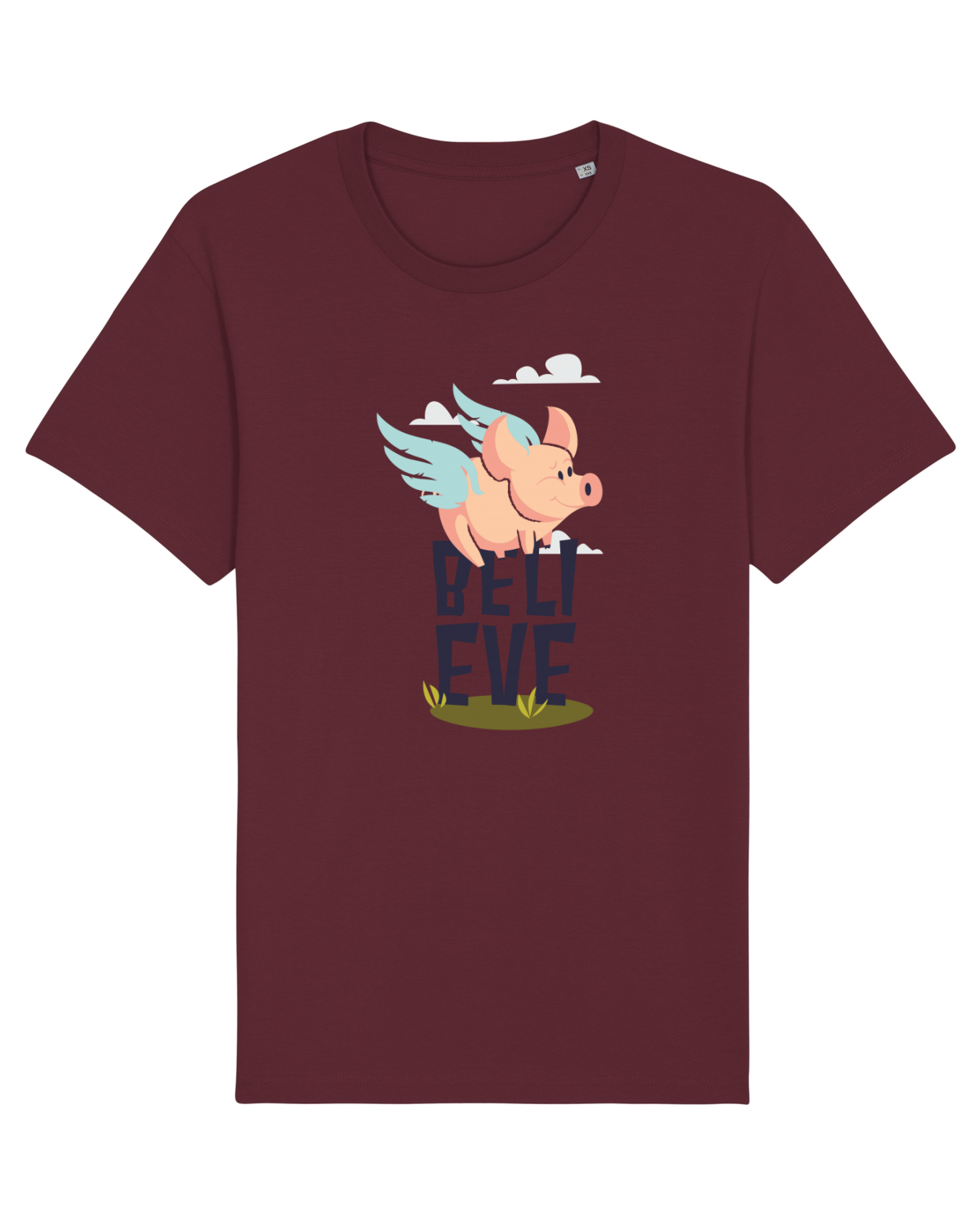 Tricou mânecă scurtă Unisex Rocker Burgundy