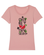 Check Out These Melons Tricou mânecă scurtă guler larg fitted Damă Expresser