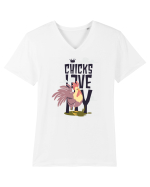 Chicks Love My Cock Tricou mânecă scurtă guler V Bărbat Presenter