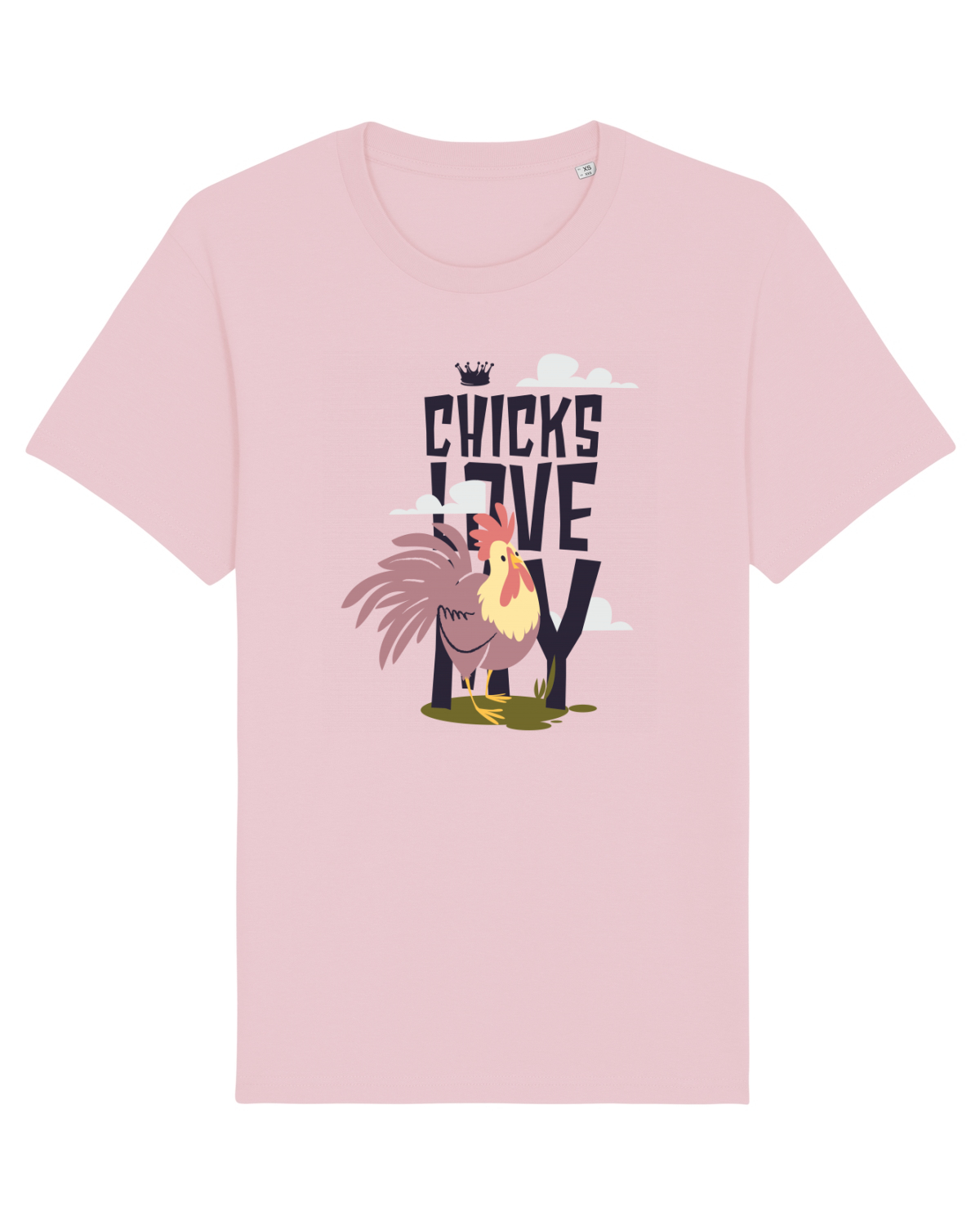 Tricou mânecă scurtă Unisex Rocker Cotton Pink