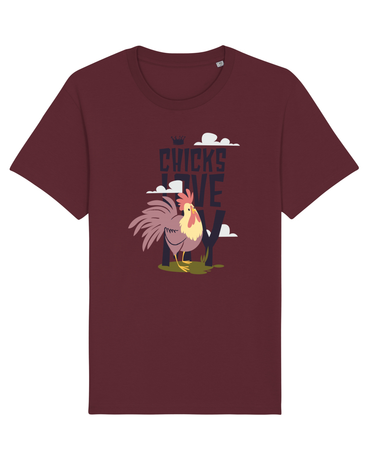 Tricou mânecă scurtă Unisex Rocker Burgundy