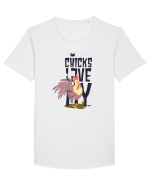Chicks Love My Cock Tricou mânecă scurtă guler larg Bărbat Skater