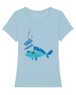 Free Piercing Tricou mânecă scurtă guler larg fitted Damă Expresser