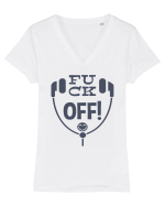 Fuck Off! Tricou mânecă scurtă guler V Damă Evoker