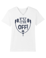 Fuck Off! Tricou mânecă scurtă guler V Bărbat Presenter