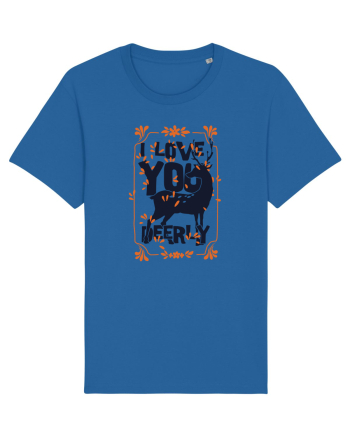 I Love You Deerly Royal Blue