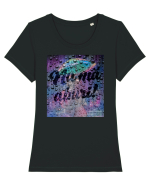 Nu mă aburi! Tricou mânecă scurtă guler larg fitted Damă Expresser