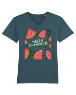 HELLO SUMMER Tricou mânecă scurtă guler V Bărbat Presenter