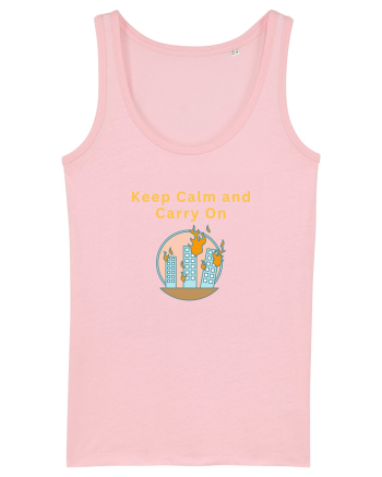 KEEP CALM AND CARRY ON Cotton Pink