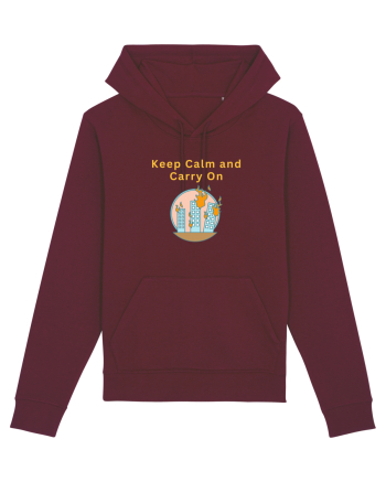 KEEP CALM AND CARRY ON Burgundy