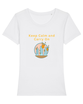KEEP CALM AND CARRY ON White