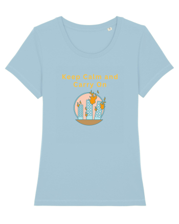 KEEP CALM AND CARRY ON Sky Blue