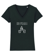 NO FEAR Tricou mânecă scurtă guler V Damă Evoker