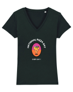 PIZZA DAY Tricou mânecă scurtă guler V Damă Evoker