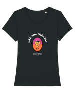PIZZA DAY Tricou mânecă scurtă guler larg fitted Damă Expresser