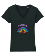 RAINBOW Tricou mânecă scurtă guler V Damă Evoker