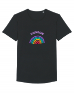 RAINBOW Tricou mânecă scurtă guler larg Bărbat Skater