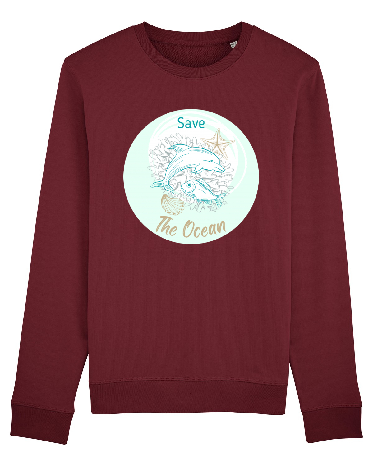 Bluză mânecă lungă Unisex Rise Burgundy