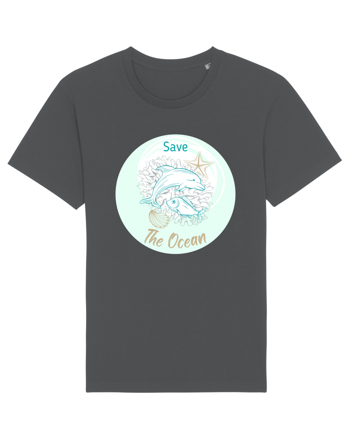 Tricou mânecă scurtă Unisex Rocker Anthracite
