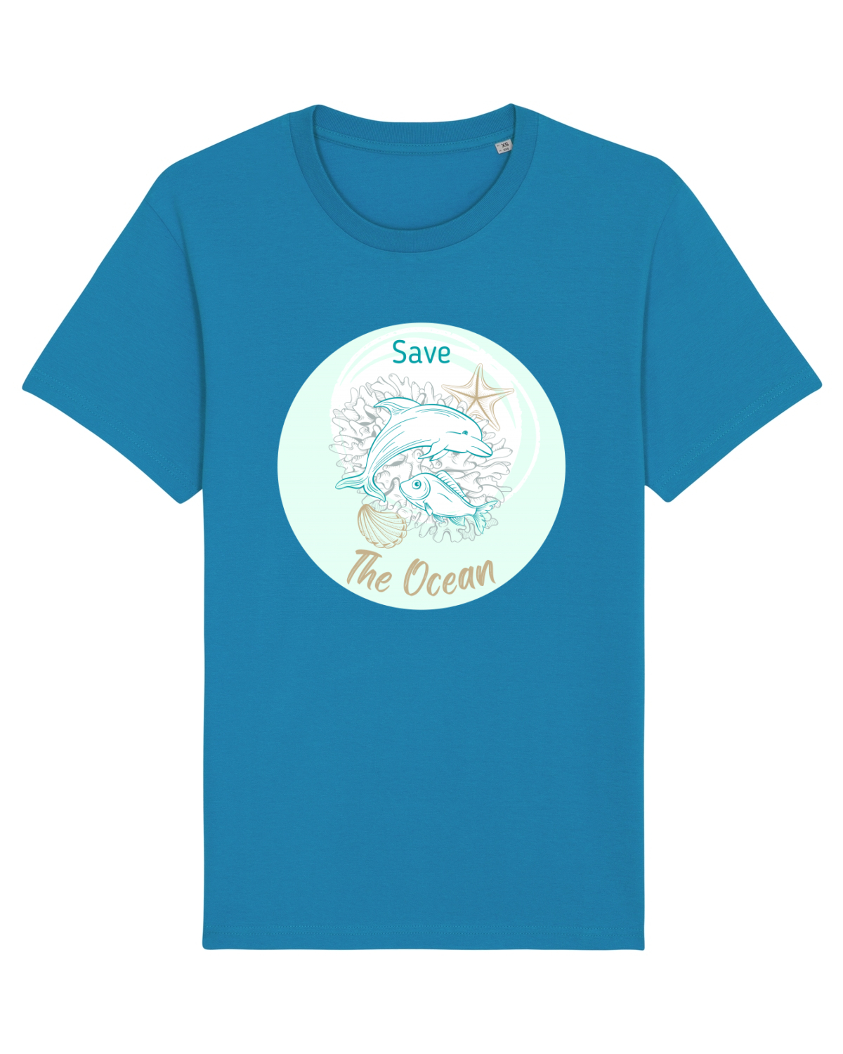 Tricou mânecă scurtă Unisex Rocker Azur