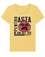 Pentru asta m-am dat jos din pat? Tricou mânecă scurtă guler larg fitted Damă Expresser