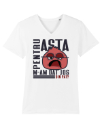 Pentru asta m-am dat jos din pat? Tricou mânecă scurtă guler V Bărbat Presenter