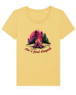 Arz-o focul dragoste Tricou mânecă scurtă guler larg fitted Damă Expresser
