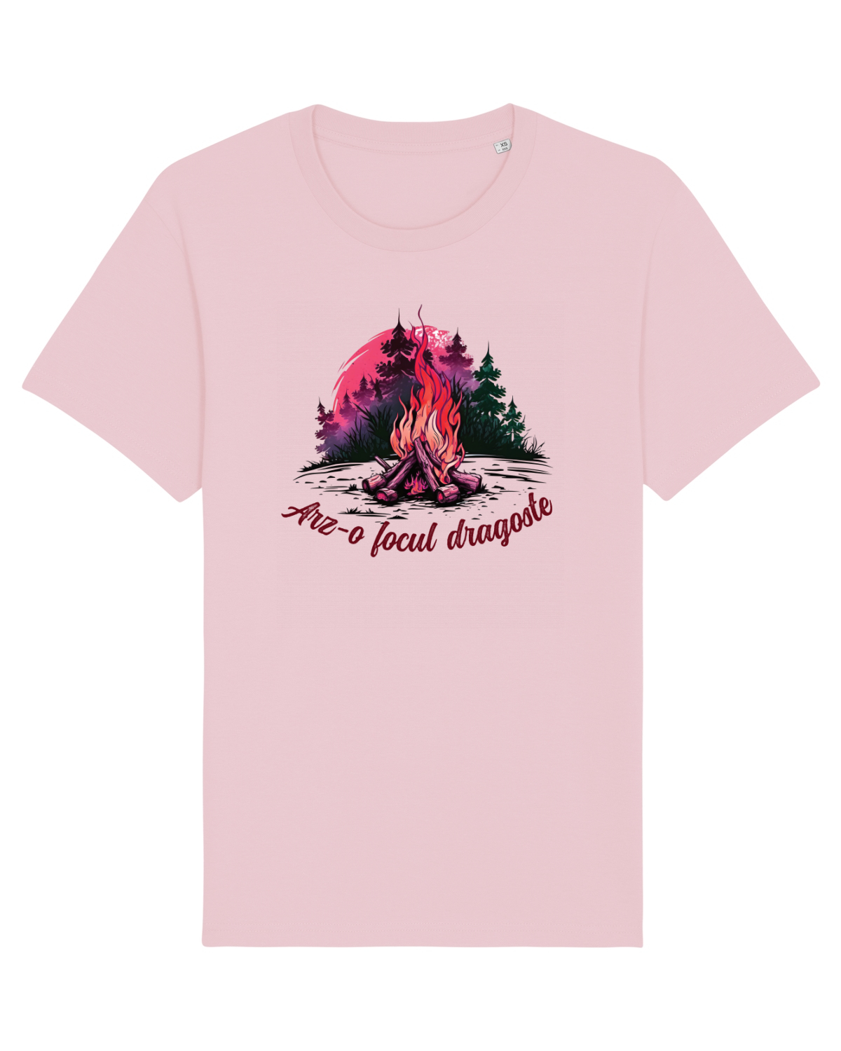 Tricou mânecă scurtă Unisex Rocker Cotton Pink