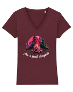 Arz-o focul dragoste v2 Tricou mânecă scurtă guler V Damă Evoker