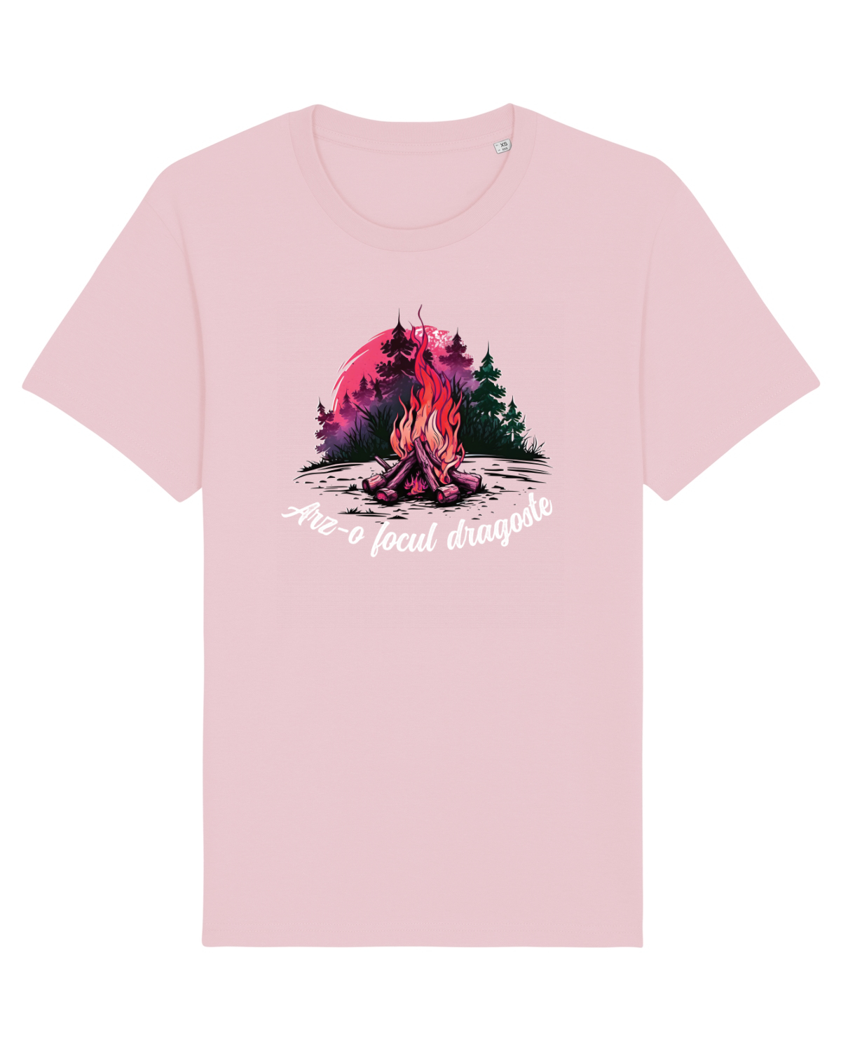 Tricou mânecă scurtă Unisex Rocker Cotton Pink