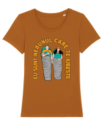 Eu sunt nebunul care te iubește Tricou mânecă scurtă guler larg fitted Damă Expresser