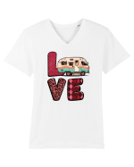 Love camping van Tricou mânecă scurtă guler V Bărbat Presenter