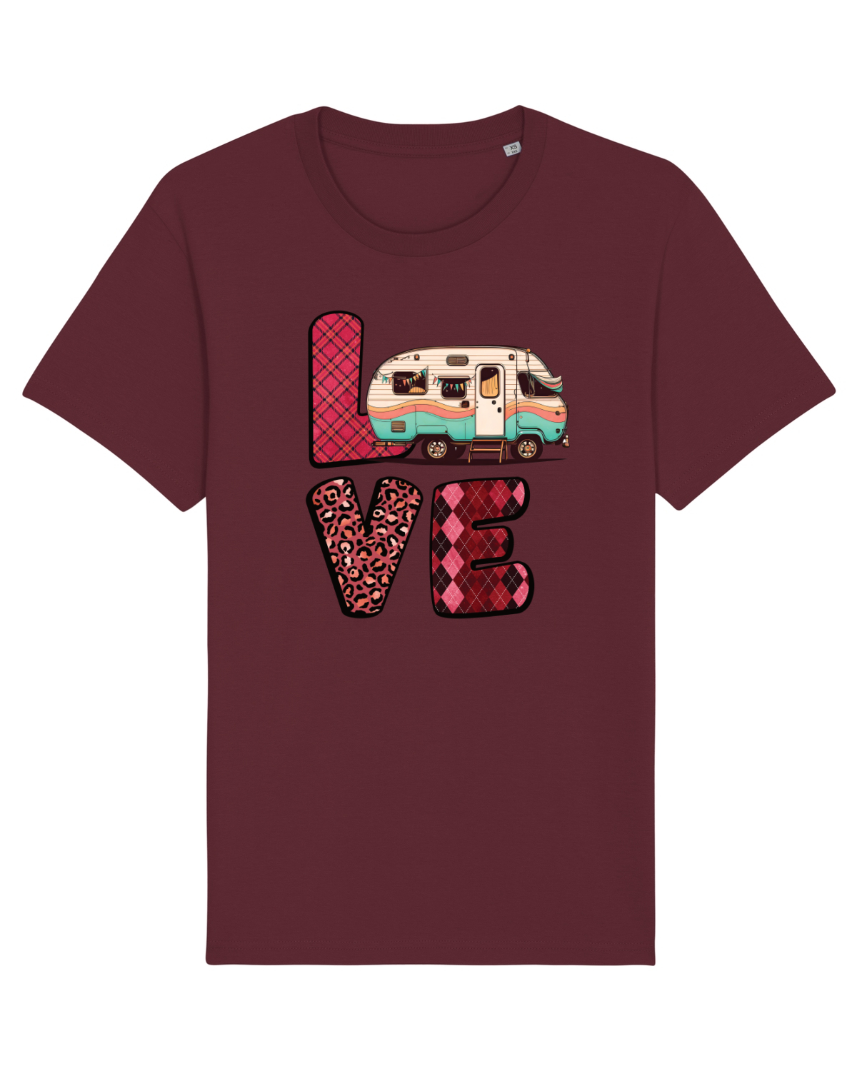 Tricou mânecă scurtă Unisex Rocker Burgundy