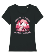 Noapte la munte noapte carpatină Tricou mânecă scurtă guler larg fitted Damă Expresser