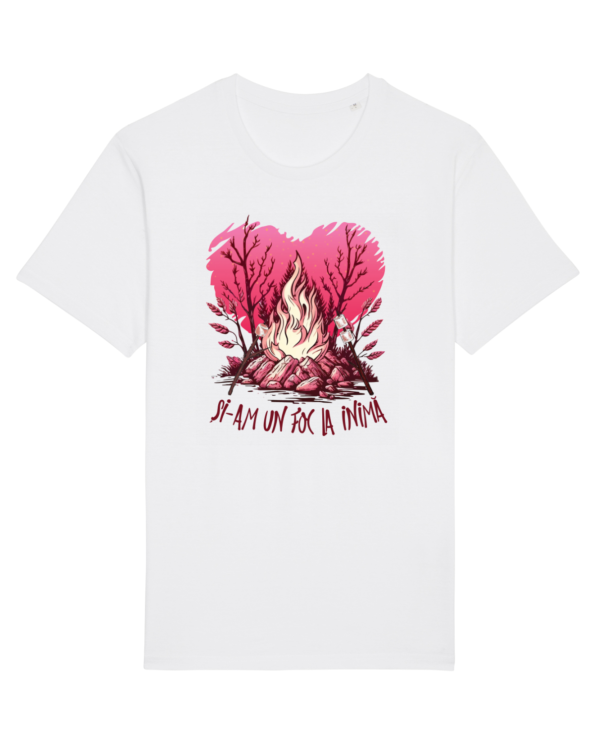 Tricou mânecă scurtă Unisex Rocker White