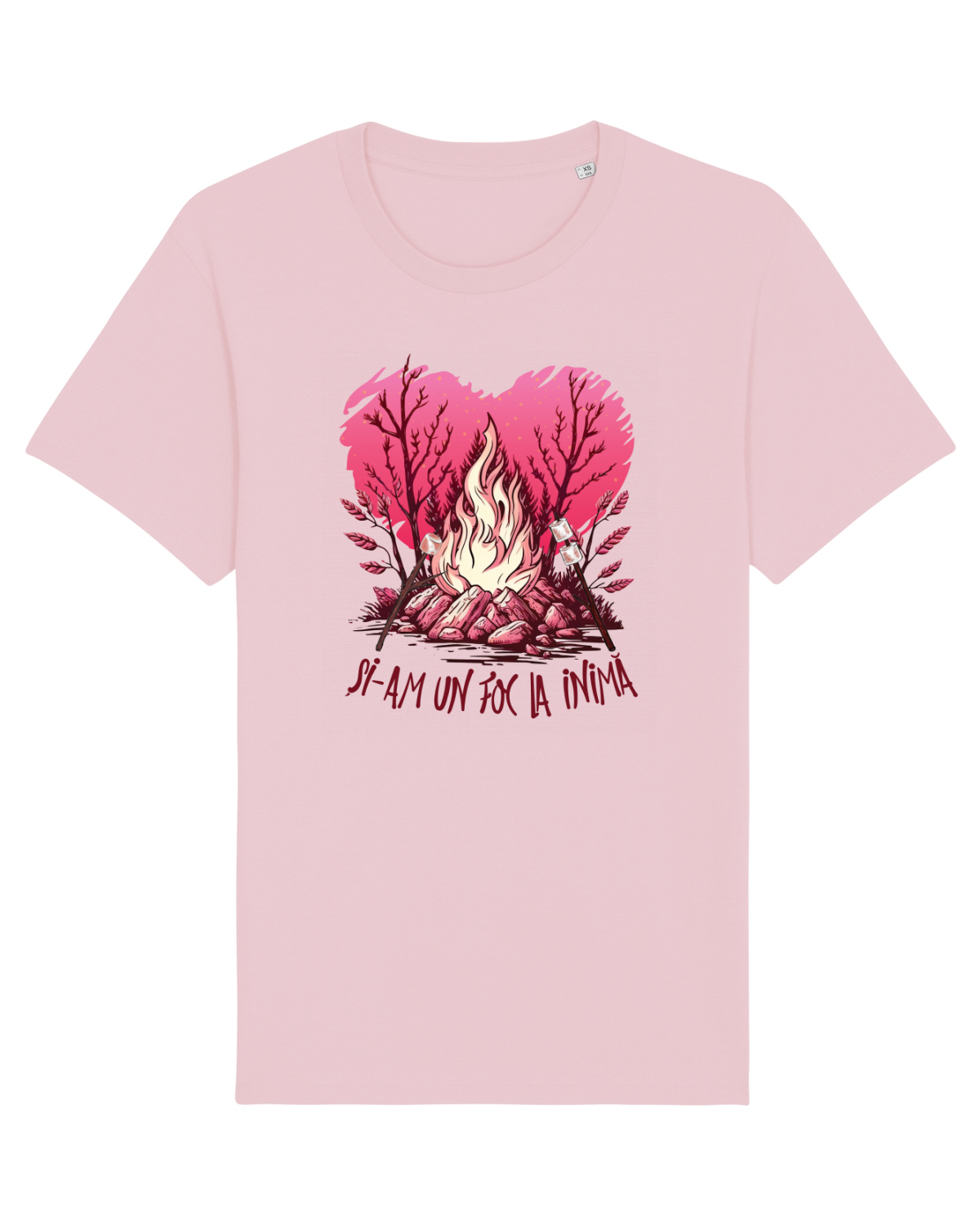 Tricou mânecă scurtă Unisex Rocker Cotton Pink