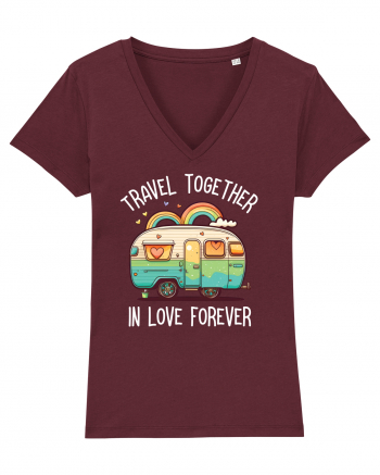 Travel together in love forever Burgundy